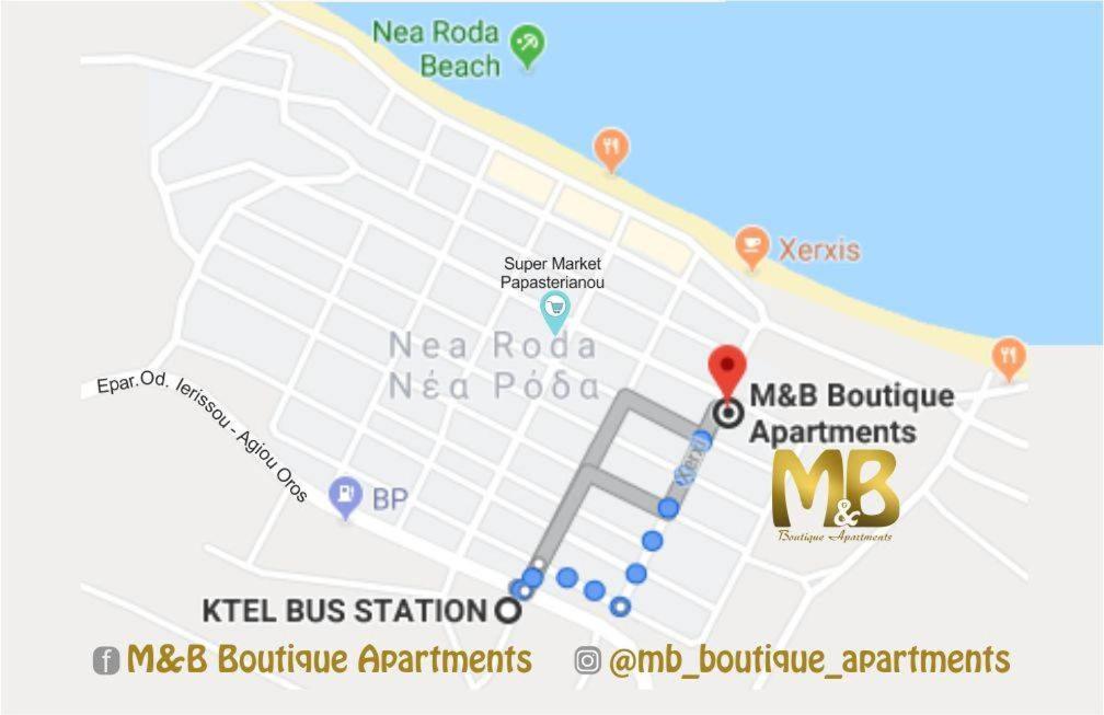 M&B Boutique Apartments Nea Roda Exterior foto